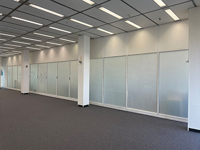 Opaque Window Film installed within an internal office