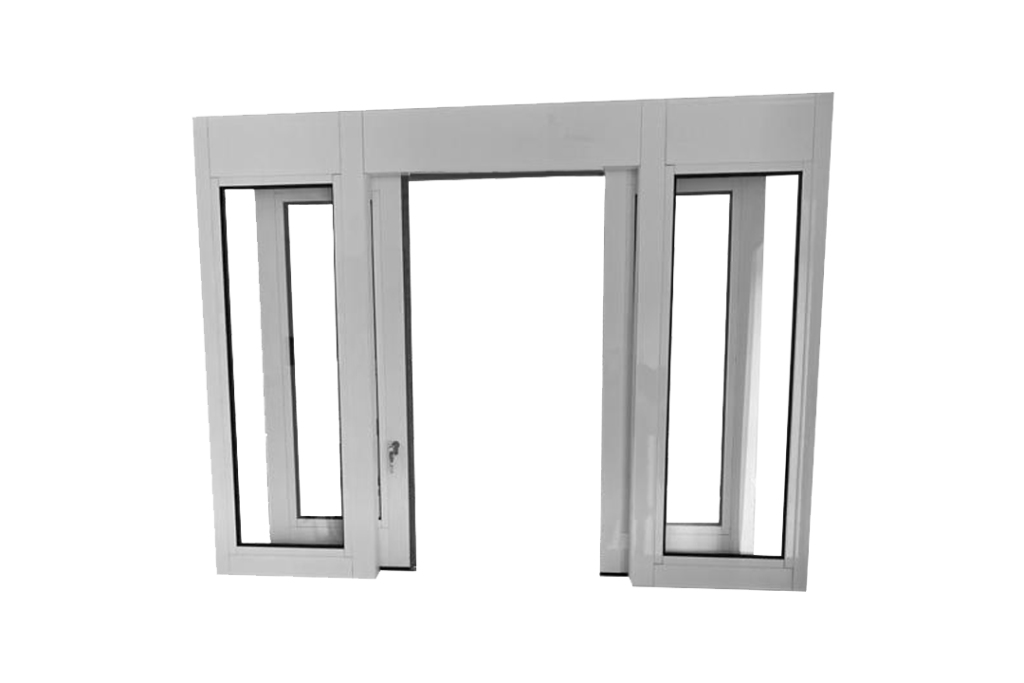 White Heavy Duty Aluminium Bi-Parting Window
