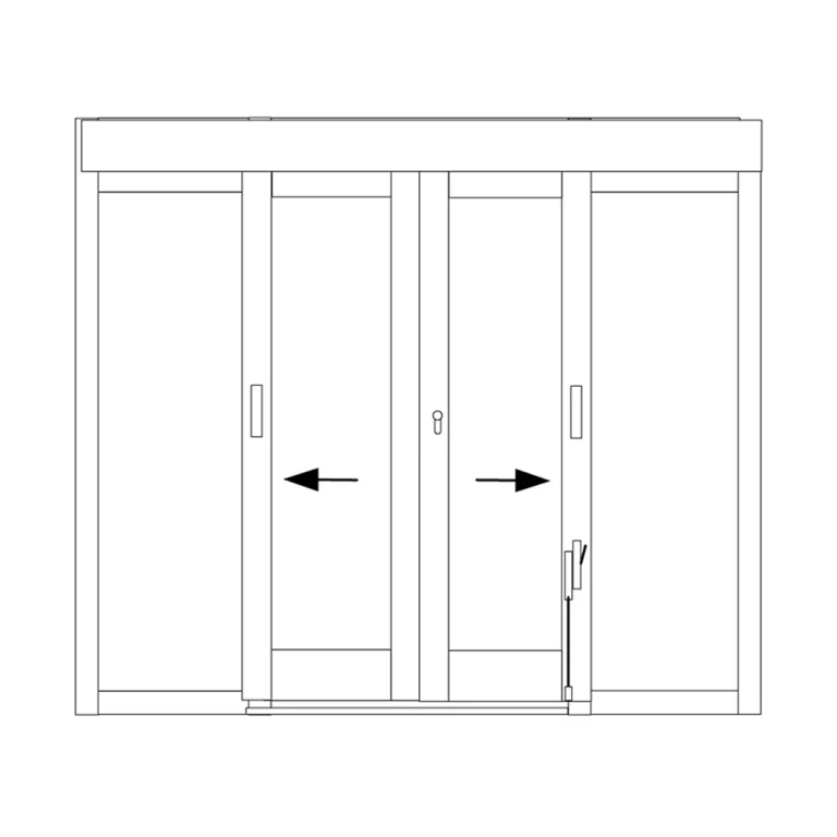 Bi-Parting Heavy Duty Sliding Window Drawing