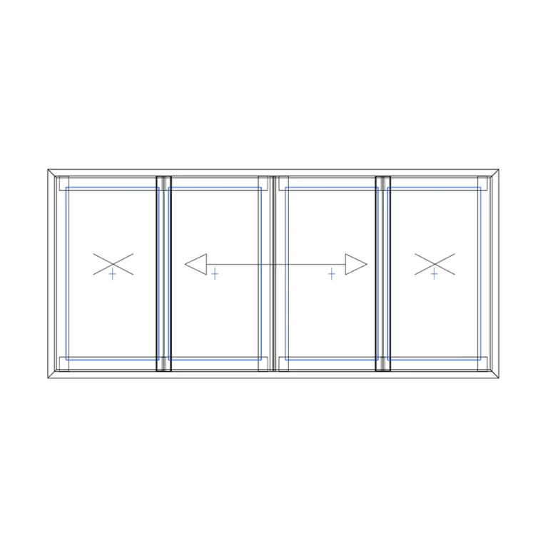 Bi-Parting Medium Duty Sliding Window Drawing
