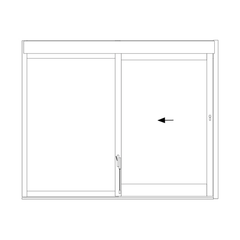 Single Sliding Heavy Duty Sliding Window Drawing